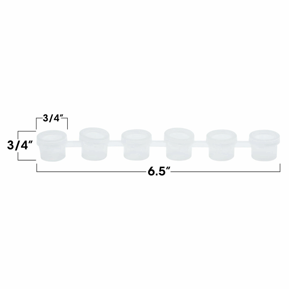 Angelus Empty Paint Cups - 6x 1/6th oz