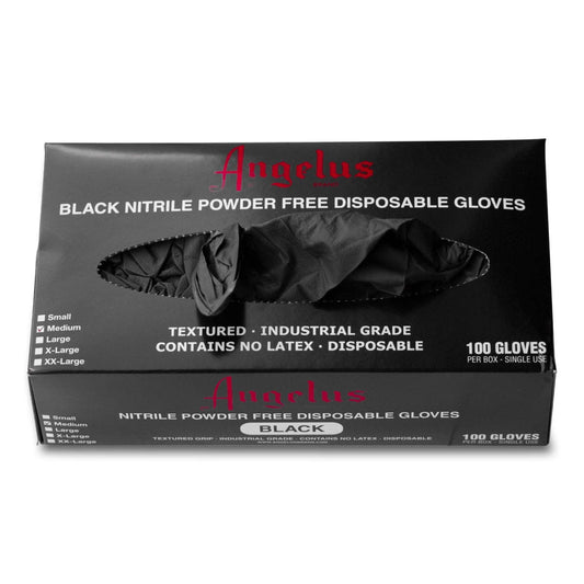 Gants jetables Angelus en nitrile, noir, 6 mil, 100 gants
