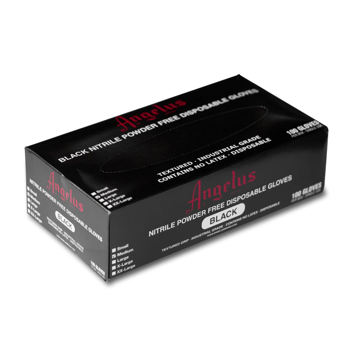 Gants jetables Angelus en nitrile, noir, 6 mil, 100 gants