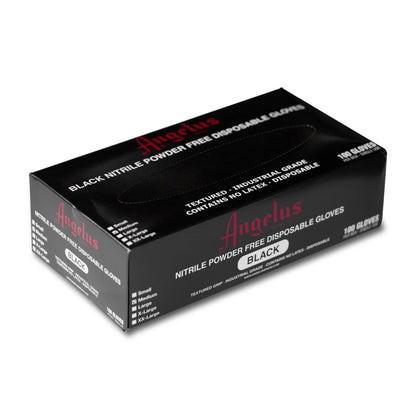 Gants jetables Angelus en nitrile, noir, 6 mil, 100 gants